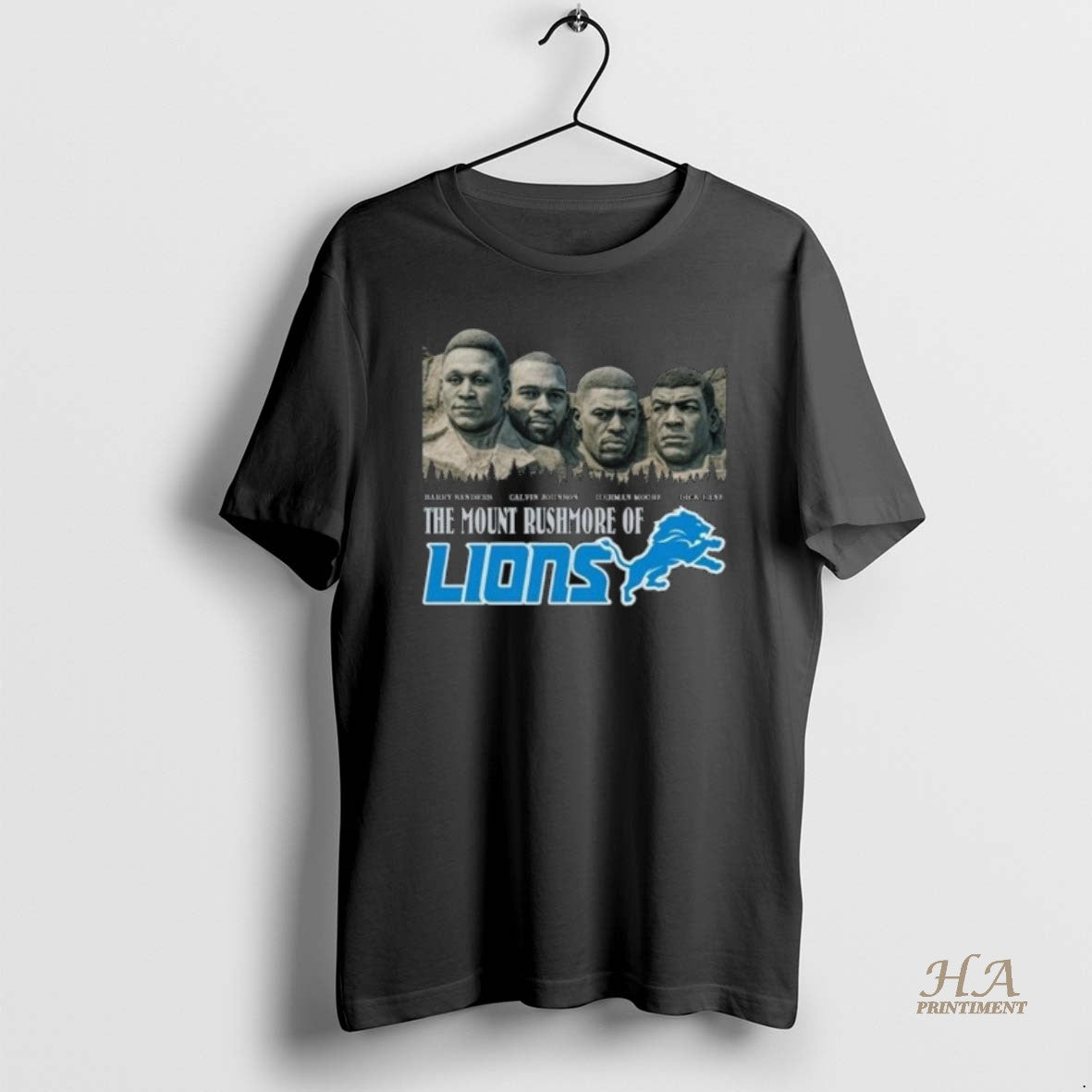 Official The Mount Rushmore Of Detroit Lions Legends 2025 Long Sleve Shirt Hoodie Sweatshirt | PurePodTees.com