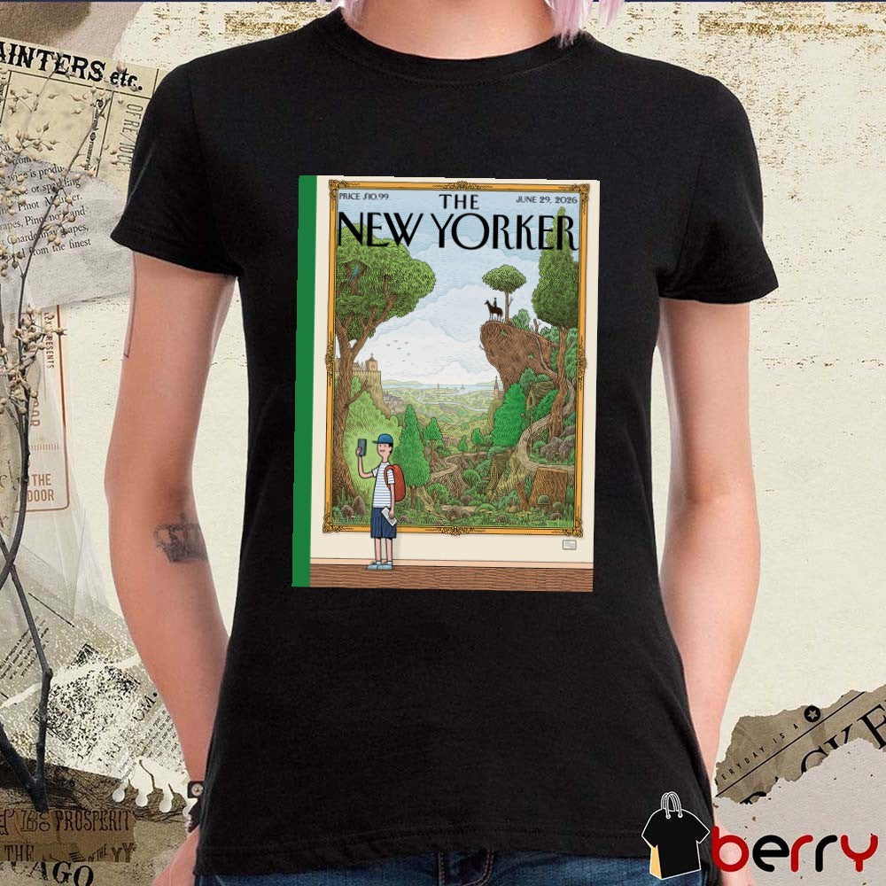 The New Yorker Tom Gauld’s June 29, 2026 Landscape Portrait Poster t-shirt