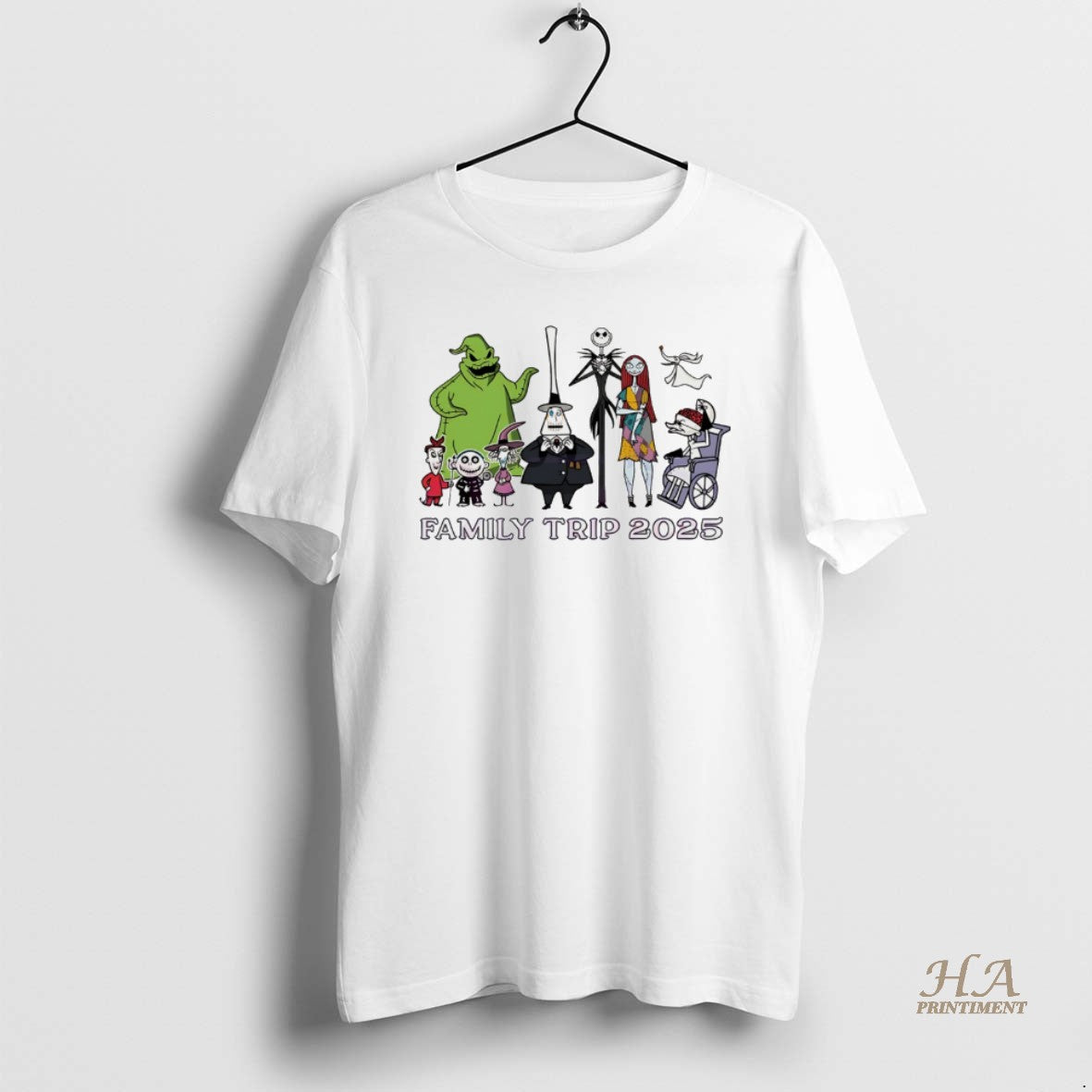 Official The Nightmare Before Christmas Family Trip 2025 White Shirt Hoodie Sweatshirt | PurePodTees.com