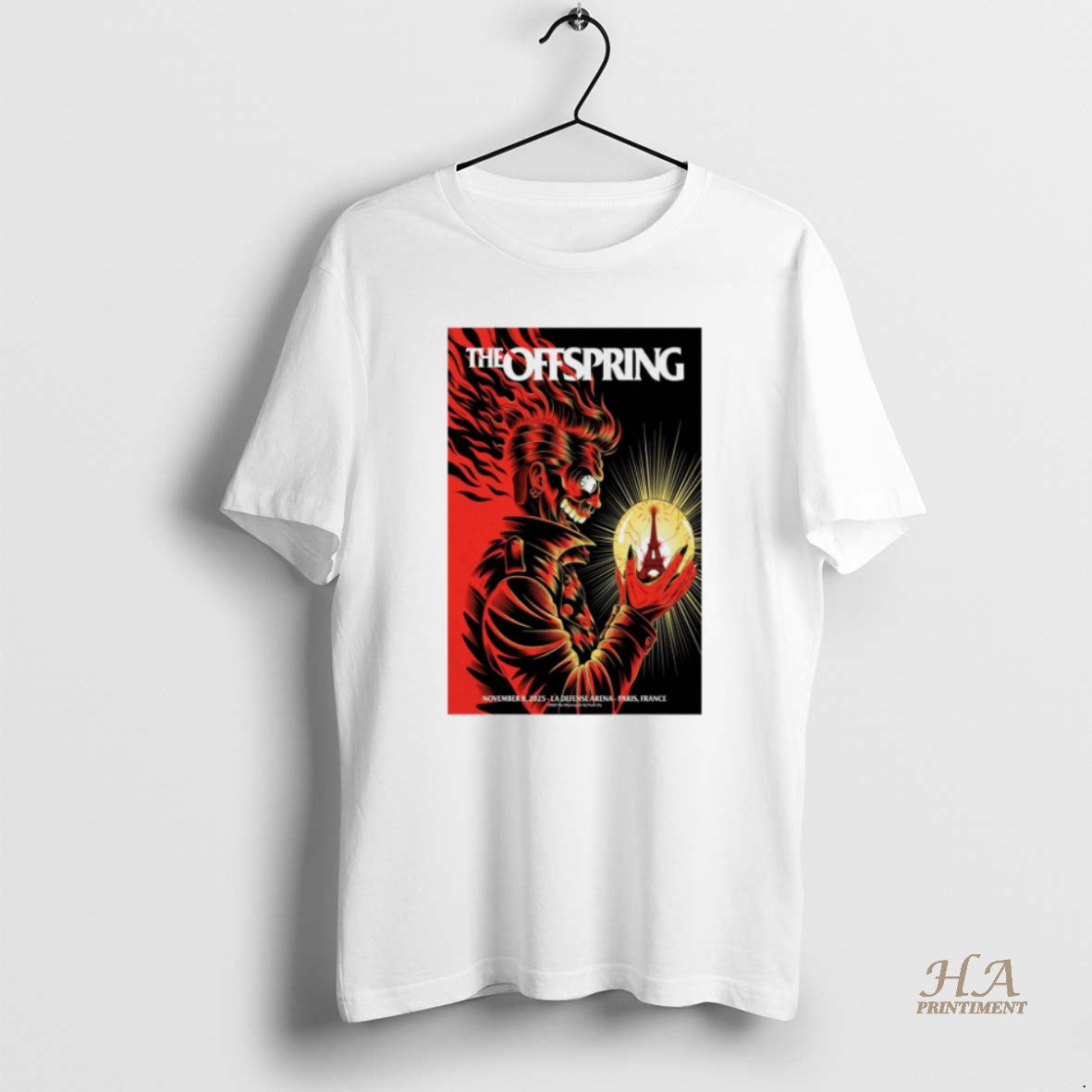 Official The Offspring November 8 2025 Paris La Defense Arena Nanterre France Shirt Hoodie Sweatshirt | PurePodTees.com