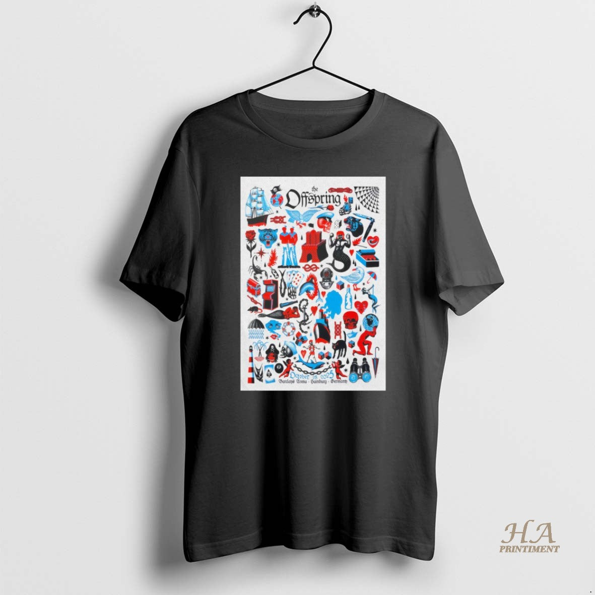 Official The Offspring On Oct 28 2025 In Hamburg Germany Tour Shirt Hoodie Sweatshirt | PurePodTees.com