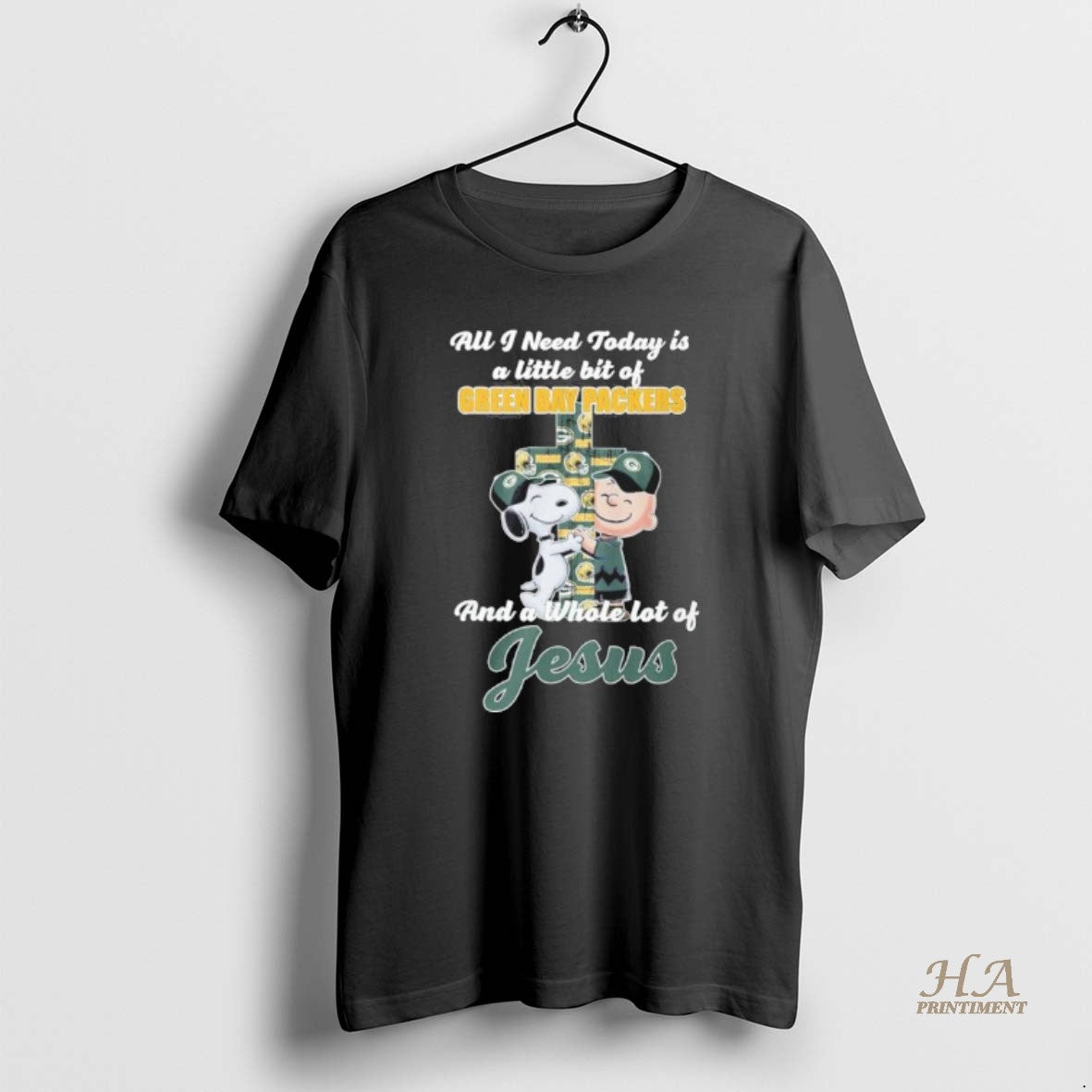 Official The Peanuts All I Need Today Is A Little Bit Of Green Bay Packers Shirt Hoodie Sweatshirt | PurePodTees.com