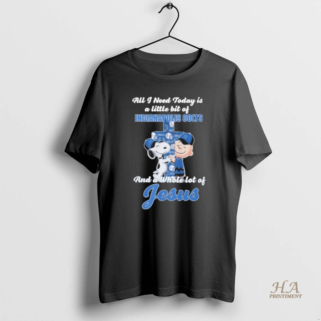 Official The Peanuts All I Need Today Is A Little Bit Of Indianapolis Colts And Shirt Hoodie Sweatshirt | PurePodTees.com