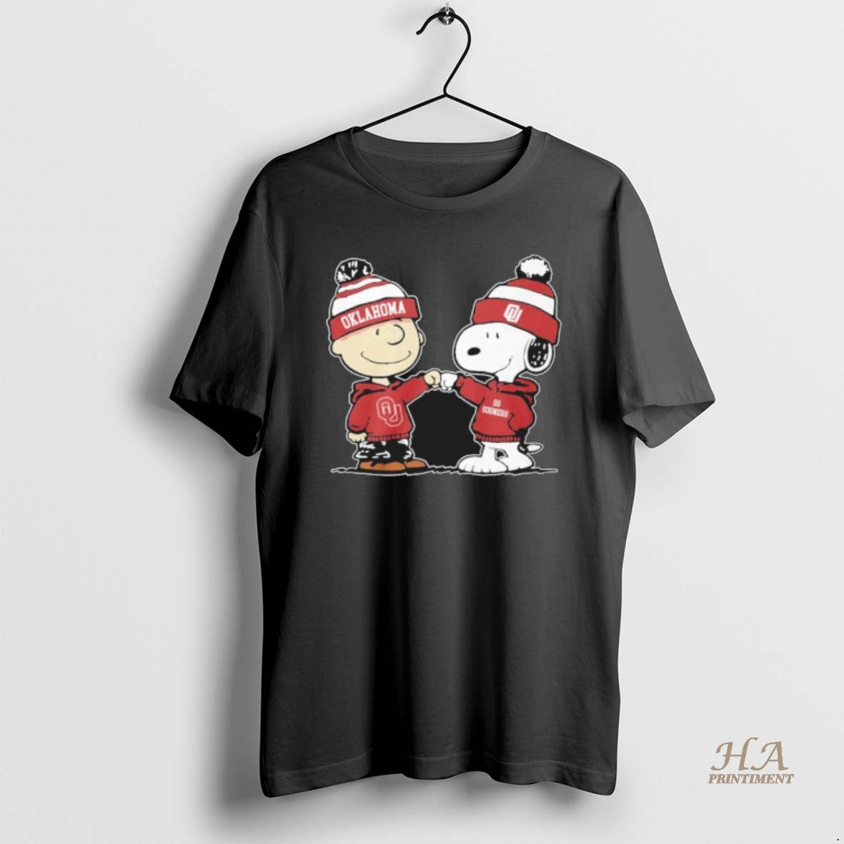 Official The Peanuts Fist Bump Oklahoma Sooners Shirt Hoodie Sweatshirt | PurePodTees.com