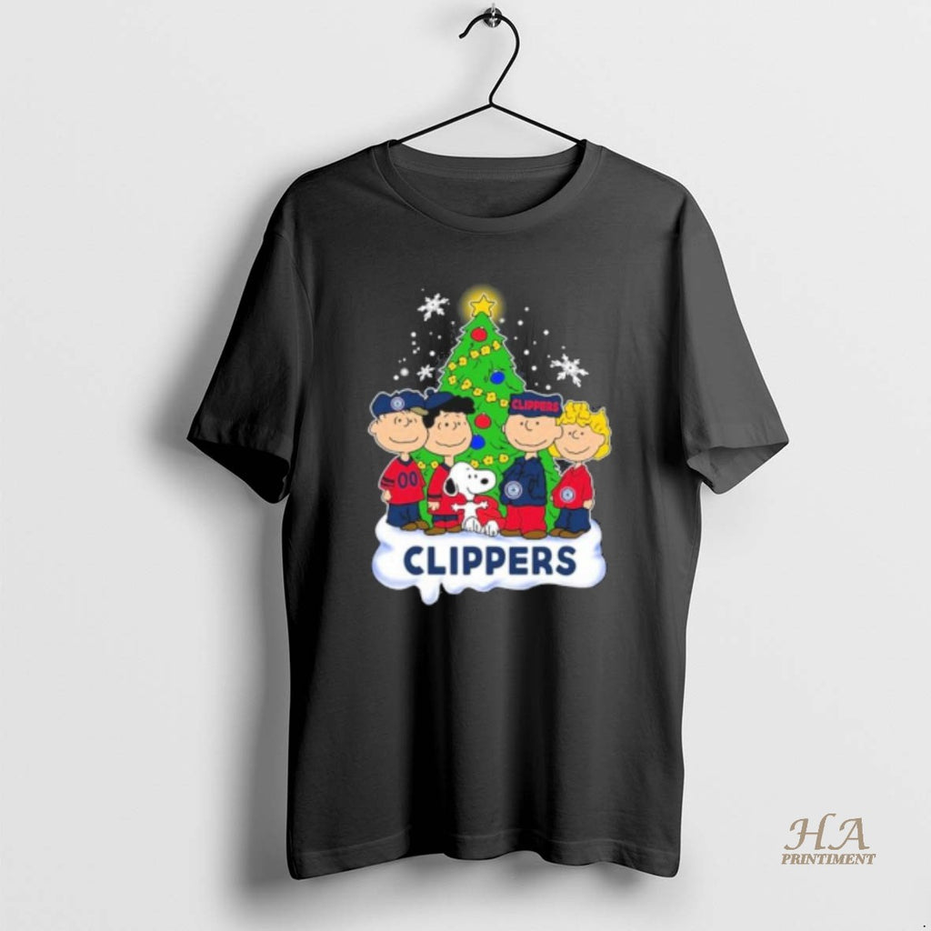 Official The Peanuts La Clippers Merry Christmas Shirt Hoodie Sweatshirt | PurePodTees.com