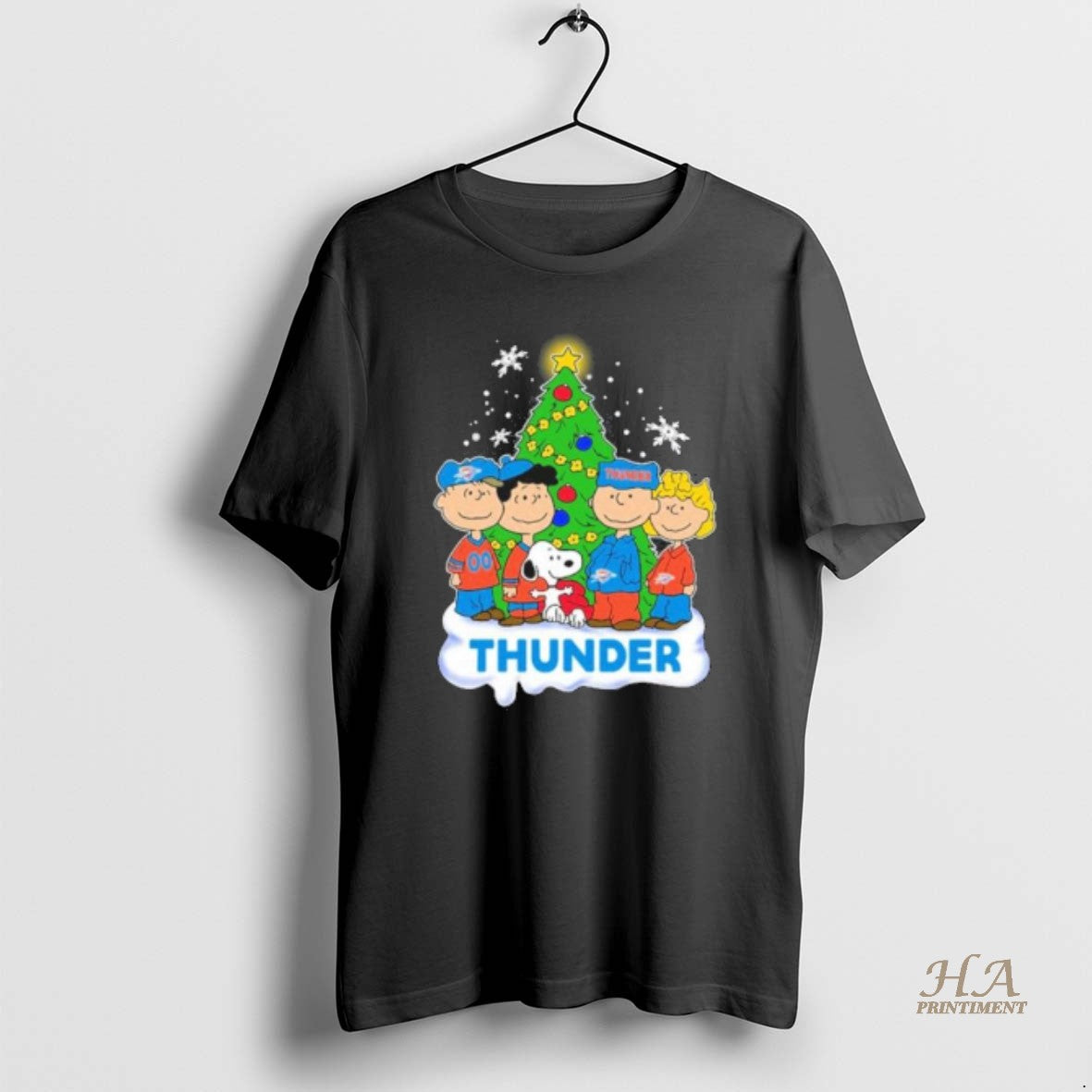 Official The Peanuts Oklahoma City Thunder Merry Christmas Shirt Hoodie Sweatshirt | PurePodTees.com