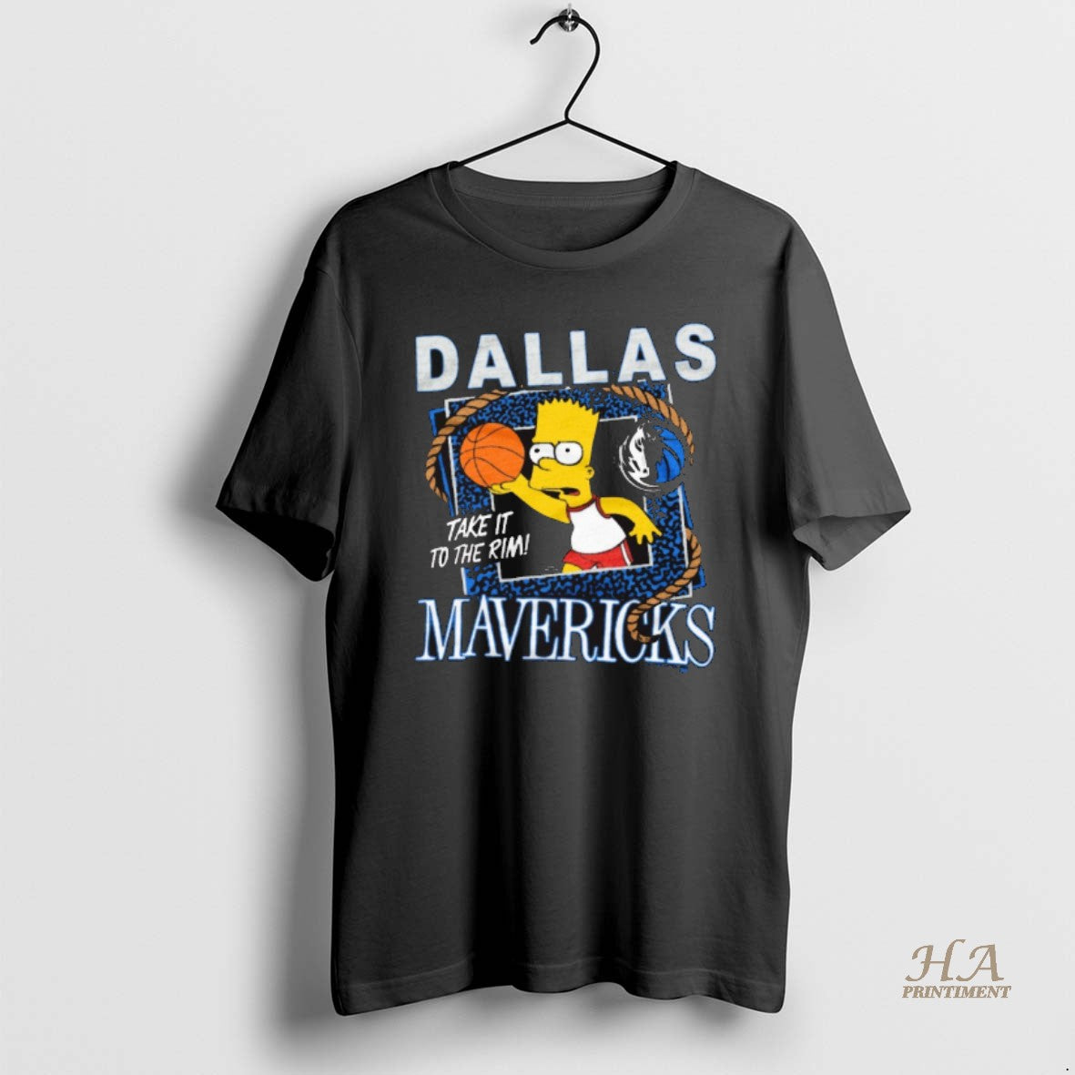 Official The Simpsons Bart X Dallas Mavericks Take It To The Rim Shirt Hoodie Sweatshirt | PurePodTees.com
