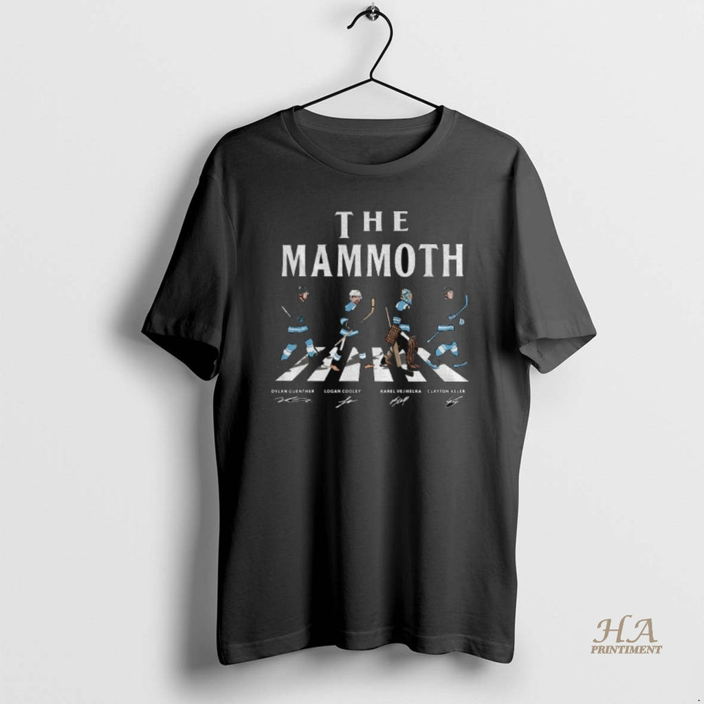 Official The Utah Mammoth Hockey Nhl Dylan Guenther Logan Cooley Karel Vejmelka Clayton Keller Abbey Shirt Hoodie Sweatshirt
