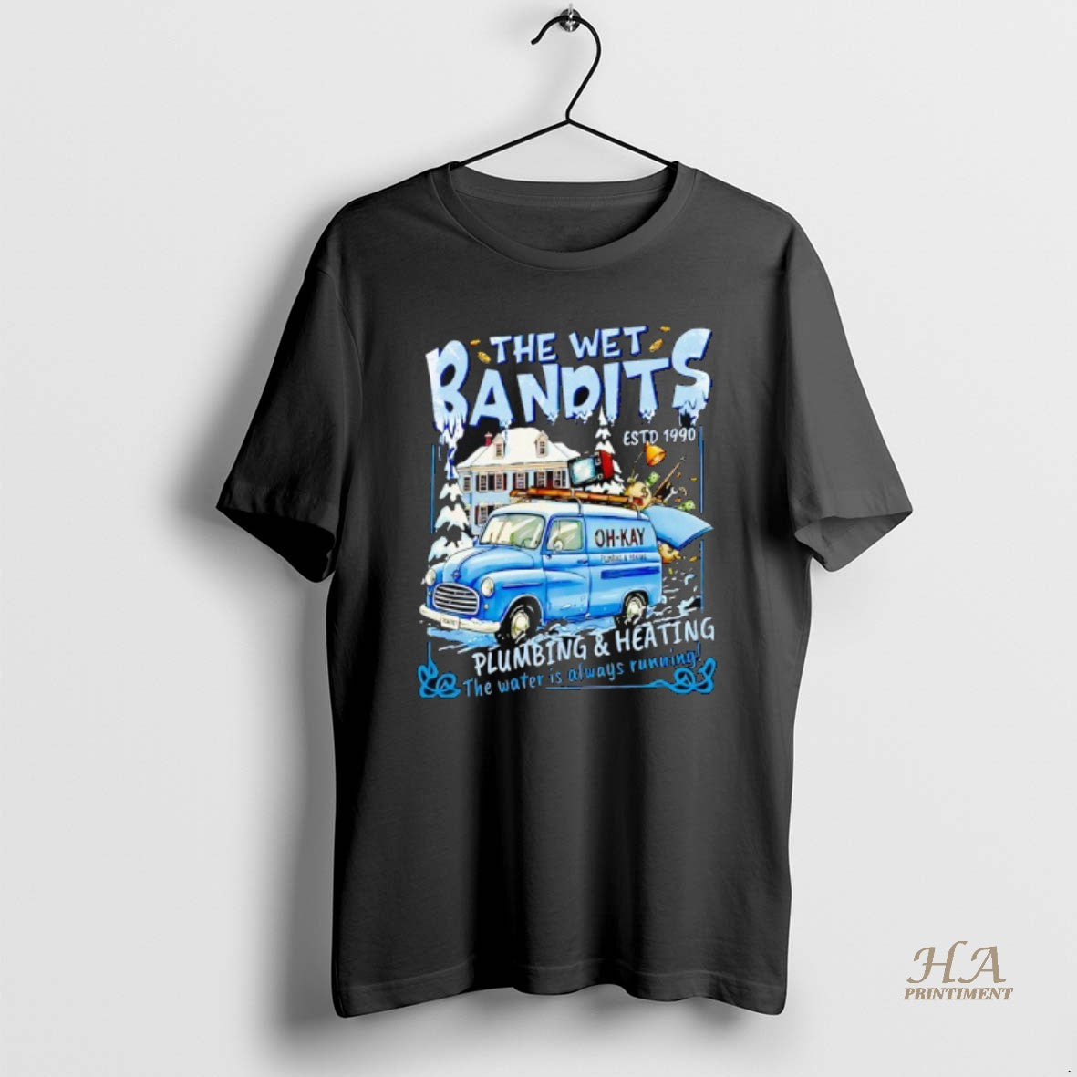 Official The Wet Bandits Plumbing And Heating The Water Is Always Running Estd 1990 Shirt Hoodie Sweatshirt | PurePodTees.com