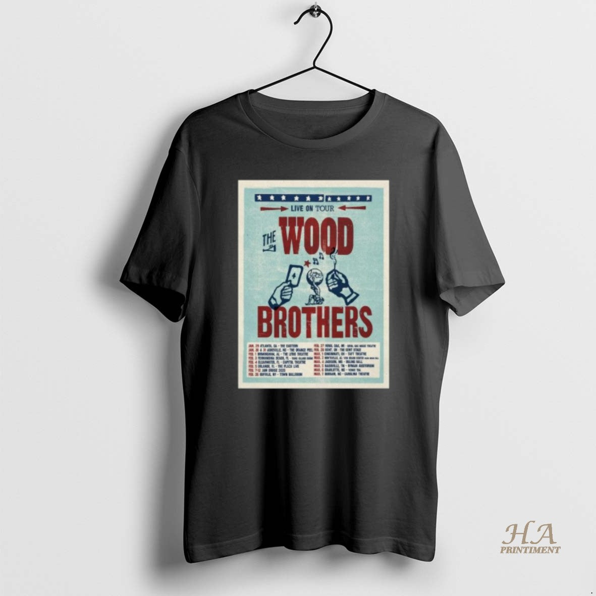 Official The Wood Brothers Live On New Tour 2026 Shirt Hoodie Sweatshirt | PurePodTees.com