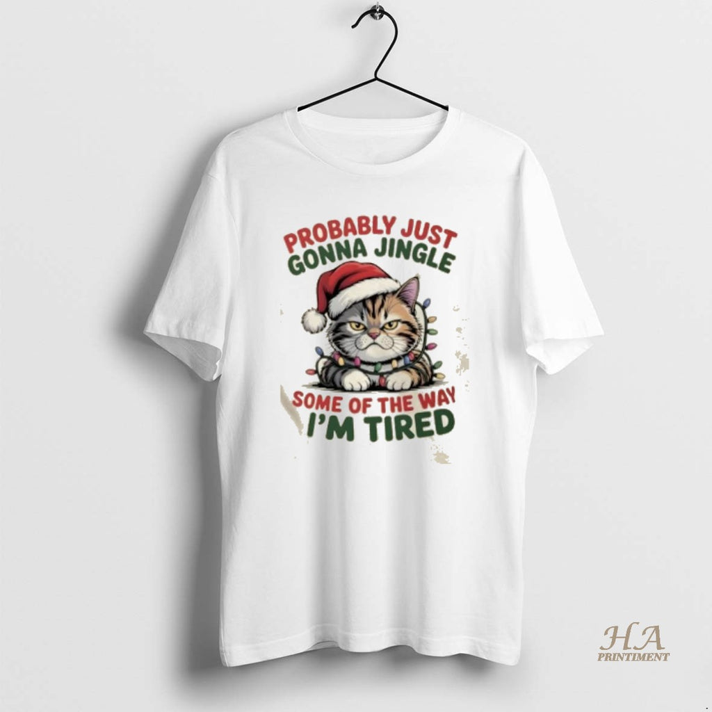 Official Tired Cat Christmas Festive Lazy Cat Shirt Hoodie Sweatshirt | PurePodTees.com