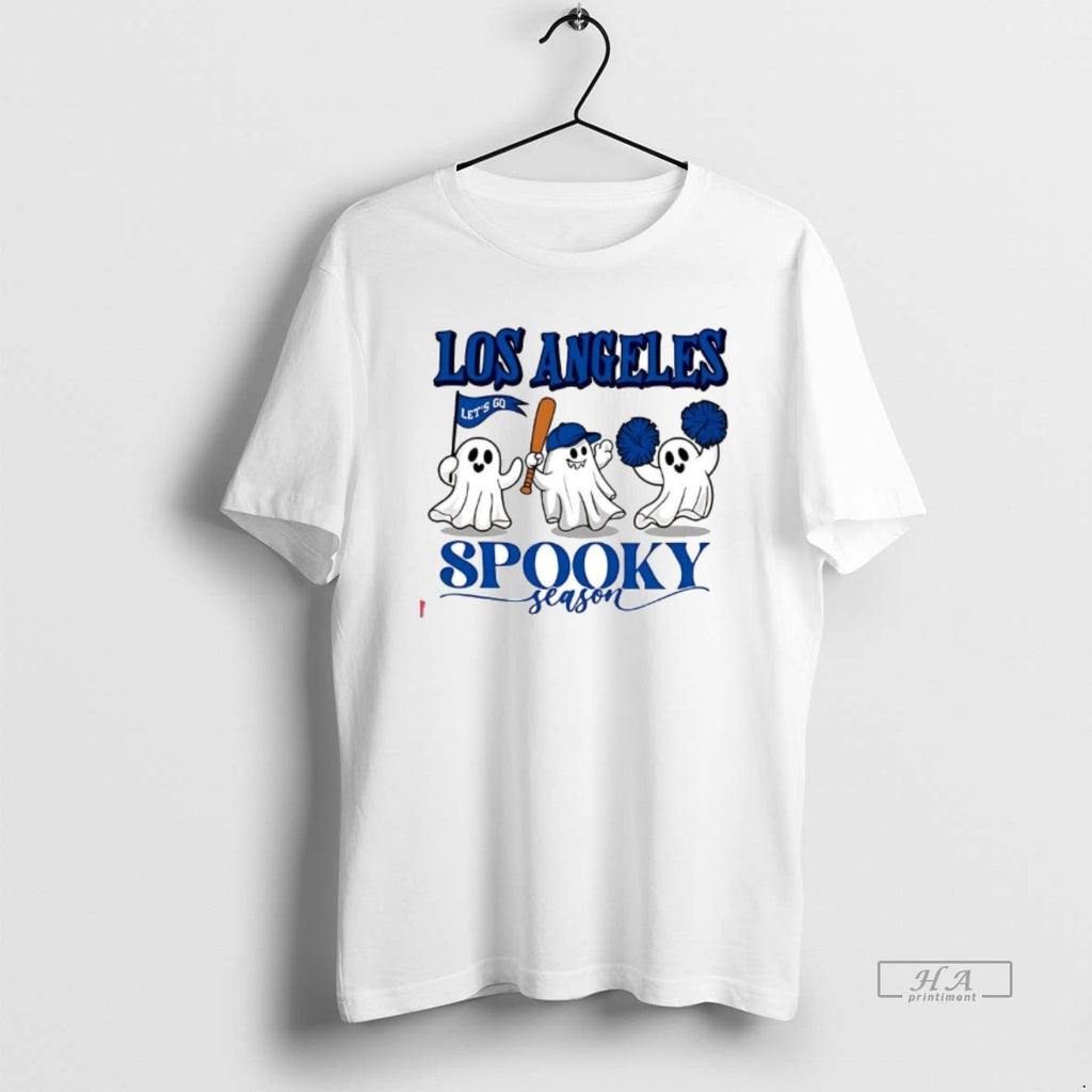 Official Top Los Angeles Baseball Blue Team Spooky Season Cute