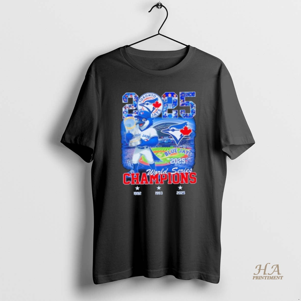 Official Toronto Blue Jays 2025 World Series Champions 3 Time Mascot Shirt Hoodie Sweatshirt | PurePodTees.com