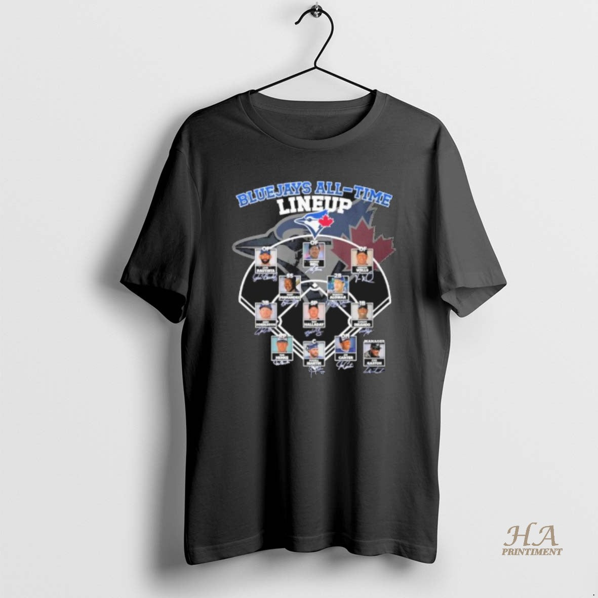 Official Toronto Blue Jays All Time Lineup Players Shirt Hoodie Sweatshirt | PurePodTees.com