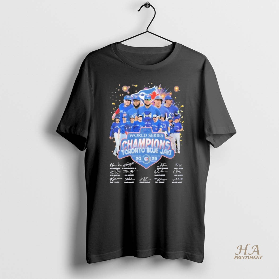 Official Toronto Blue Jays Team World Series 2025 Champions Signature Shirt Hoodie Sweatshirt | PurePodTees.com
