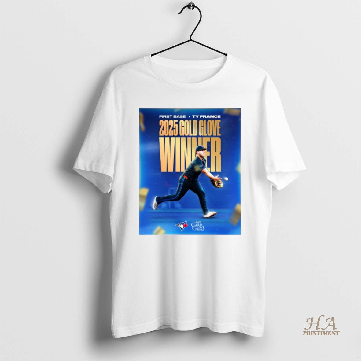 Official Toronto Blue Jays Ty France 2025 Rawlings Gold Glove Award Winner Shirt Hoodie Sweatshirt | PurePodTees.com