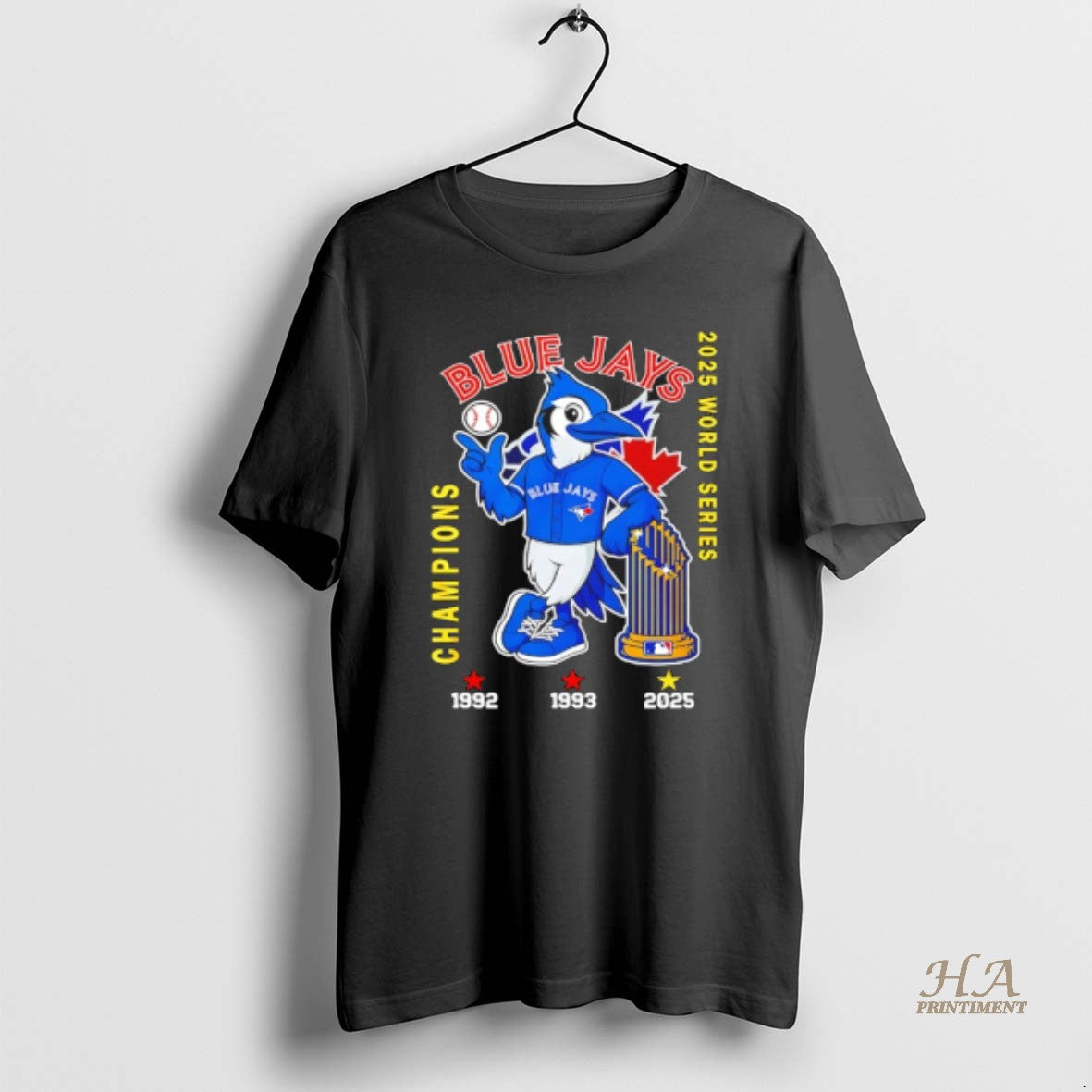 Official Toronto Blue Jays World Series Champions 2025 3 Time Mascot Shirt Hoodie Sweatshirt | PurePodTees.com