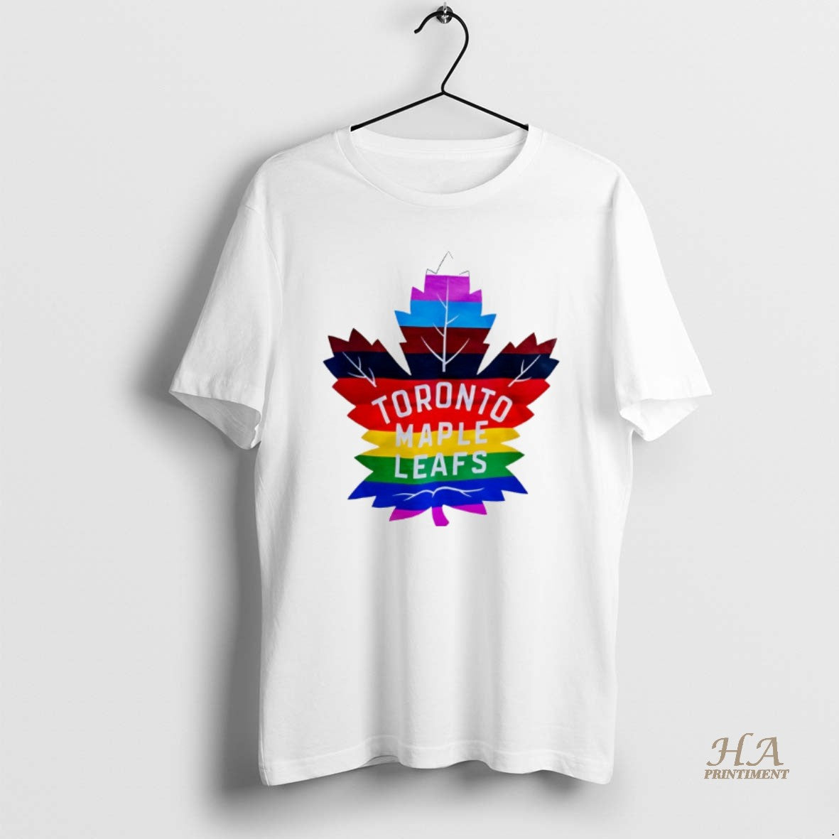Official Toronto Maple Leafs Rainbow Pride Logo Shirt Hoodie Sweatshirt | PurePodTees.com