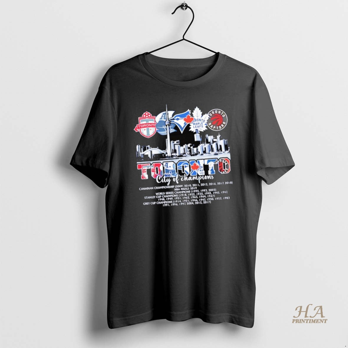 Official Toronto City Skyline Sport Team Logos City Of Champions 2025 Shirt Hoodie Sweatshirt | PurePodTees.com