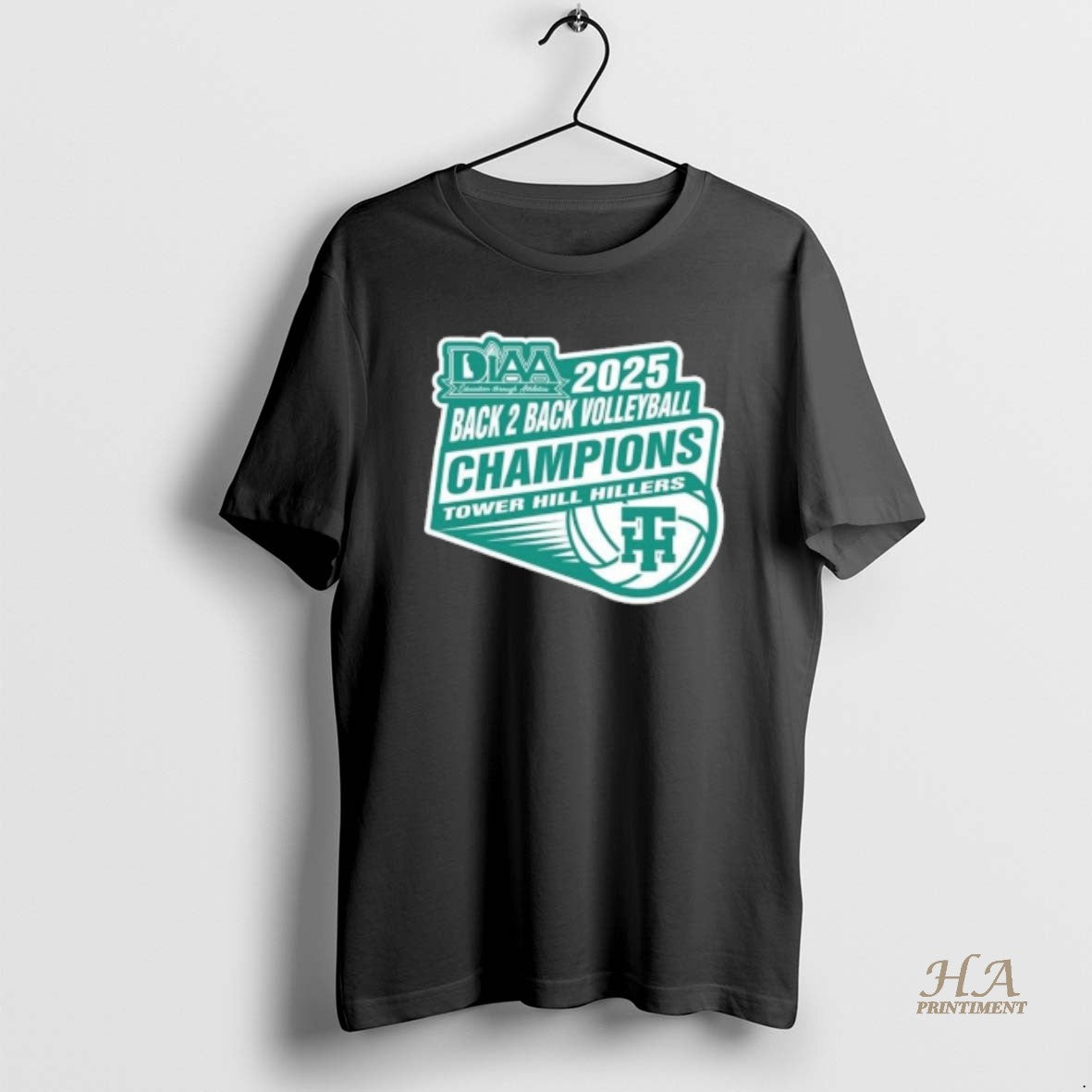 Official Tower Hill Hillers Back 2 Back Diaa Volleyball Champions Shirt Hoodie Sweatshirt | PurePodTees.com