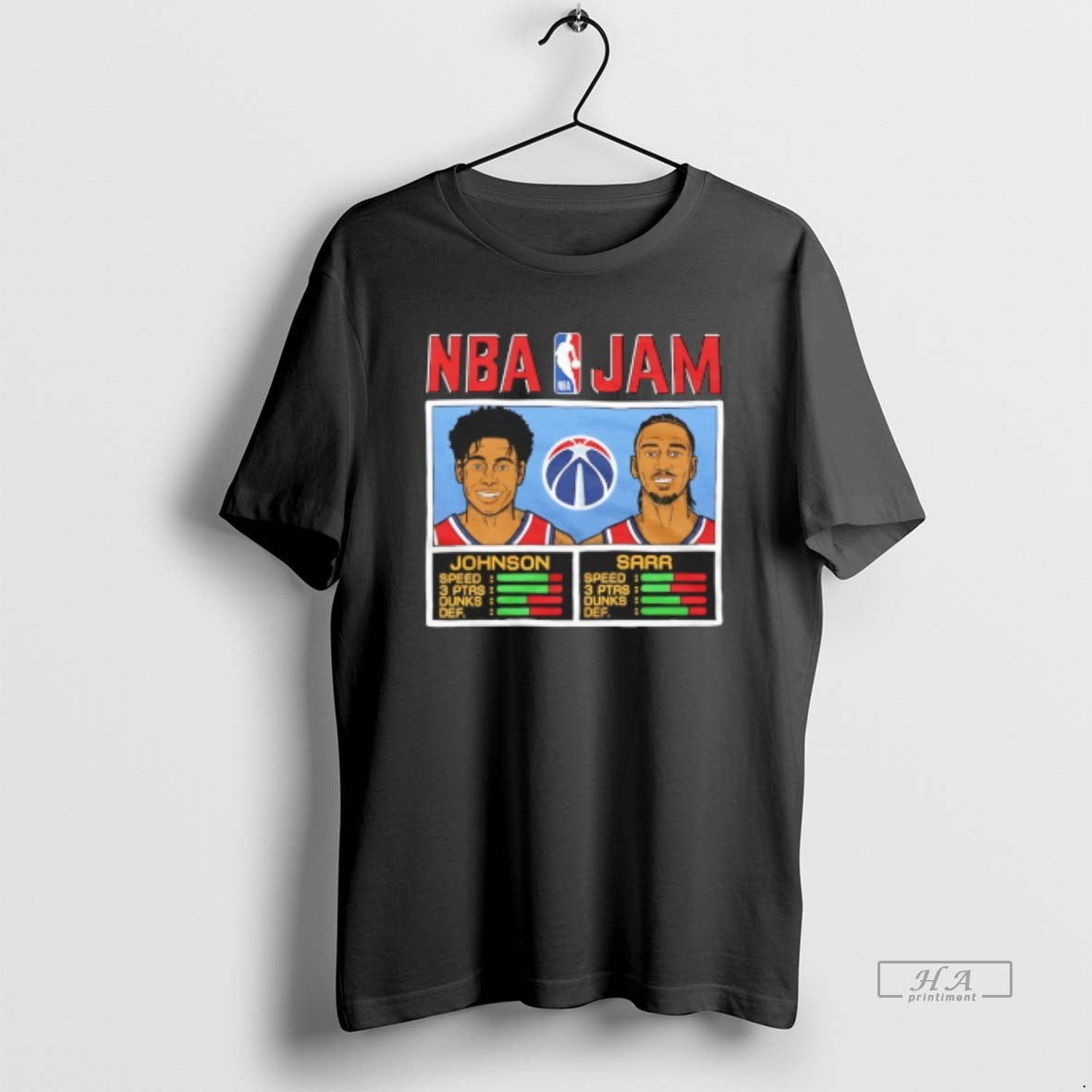 Official Tre Johnson And Alex Sarr Washington Wizards Nba Jam Shirt Hoodie Sweatshirt | PurePodTees.com