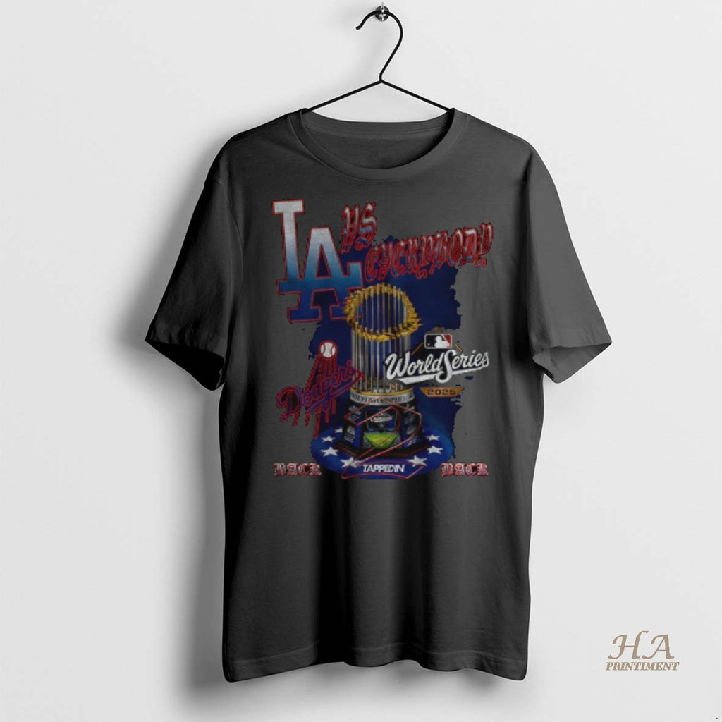 Official Trophy Los Angeles Dodgers Tappedin Mlb Baseball Back 2 Back World Series Champions 2025 Shirt Hoodie Sweatshirt