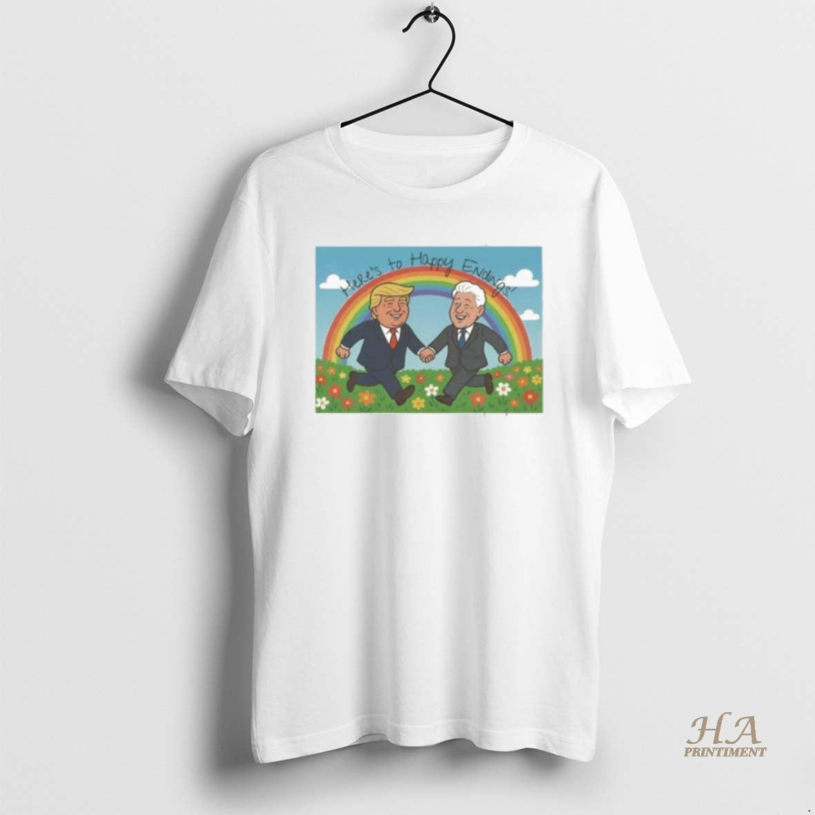 Official Trump And Bill Clinton Happy Endings Blowing Bubba Shirt Hoodie Sweatshirt | PurePodTees.com