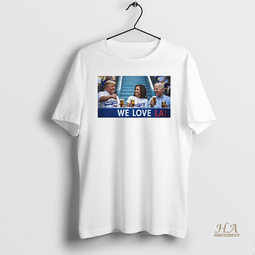 Official Trump Biden Kamala Love La Dodger Christmas Shirt Hoodie Sweatshirt | PurePodTees.com