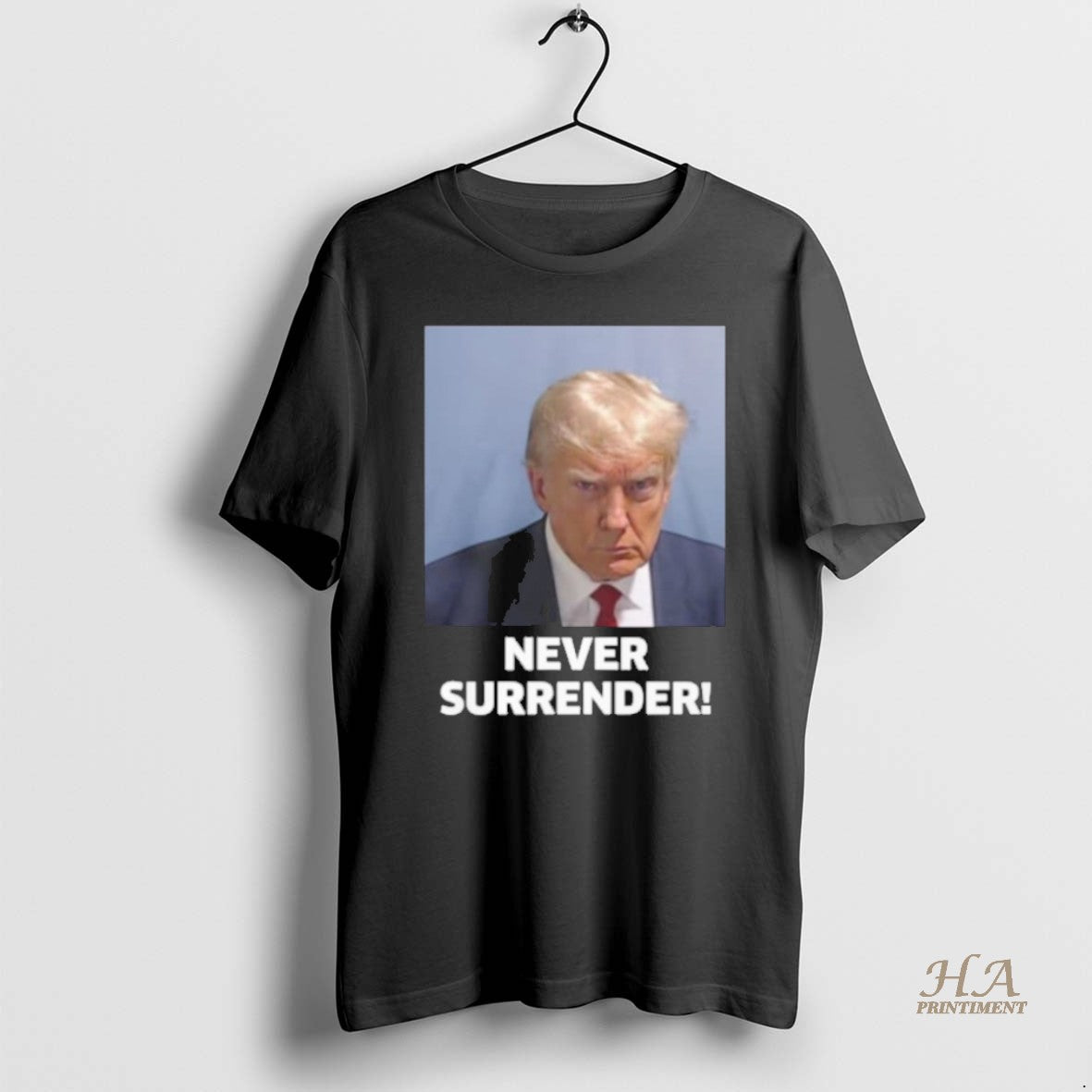 Official Trump Never Surrender Mugshot In Koria Shirt Hoodie Sweatshirt | PurePodTees.com