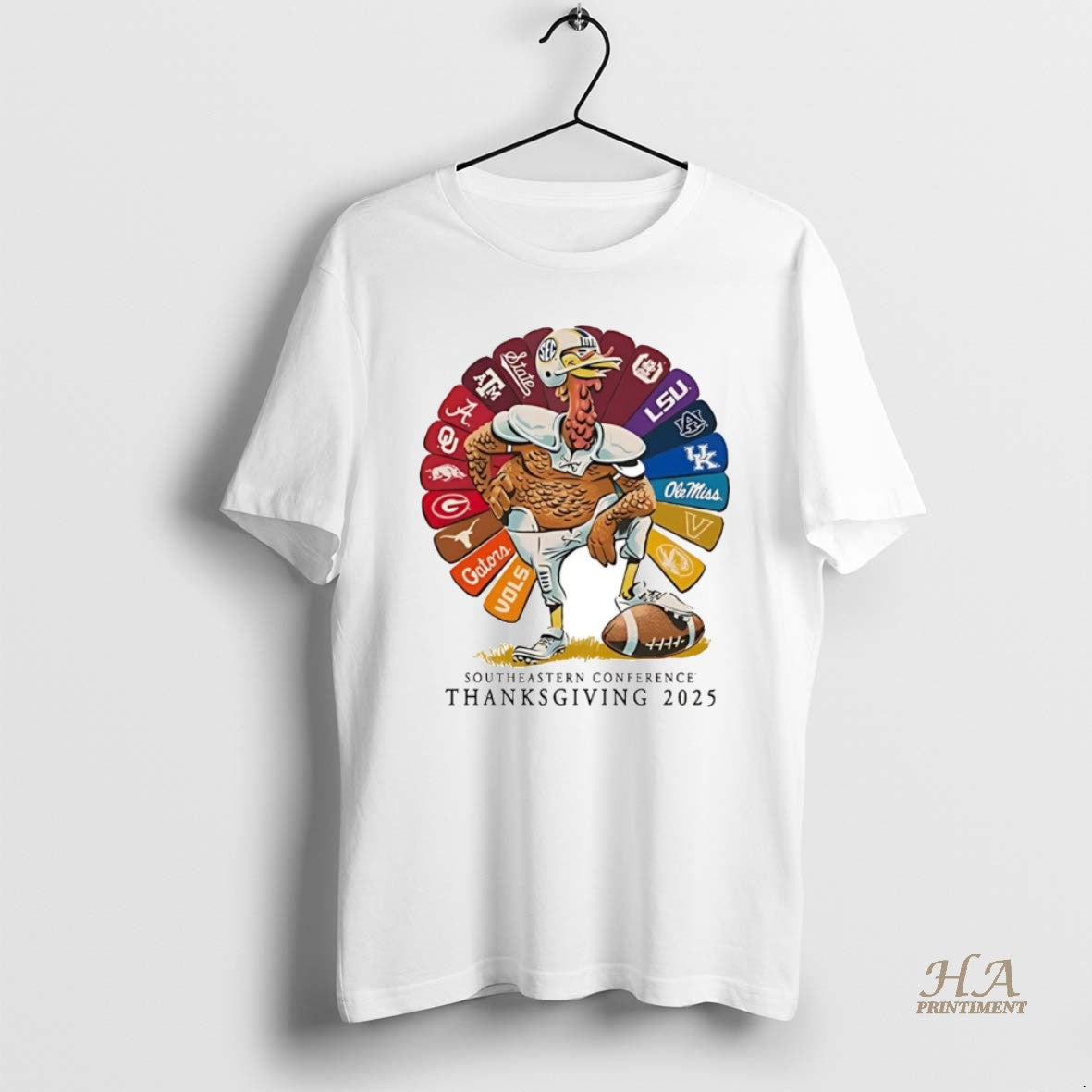 Official Turkey Southeastern Conference Thanksgiving 2025 Shirt Hoodie Sweatshirt | PurePodTees.com