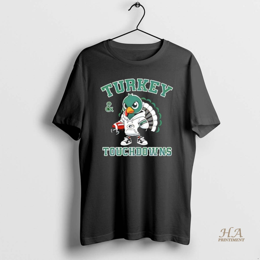 Official Turkey And Touchdowns Green Bay Packers Player Thanksgiving 2025 Shirt Hoodie Sweatshirt | PurePodTees.com