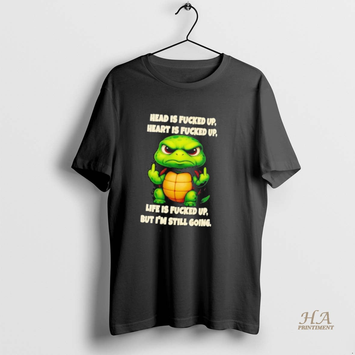 Official Turtle Head Is Fucked Up Heart Is Fucked Up Shirt Hoodie Sweatshirt | PurePodTees.com