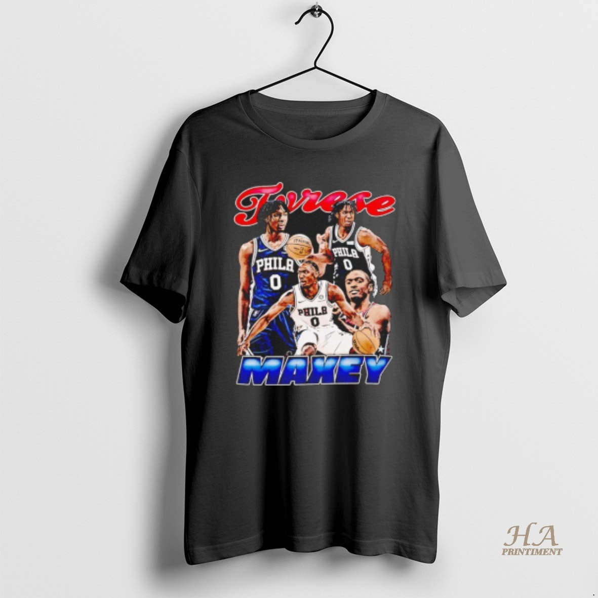 Official Tyrese Maxey Philadelphia 76ers Maxey Graphic Shirt Hoodie Sweatshirt | PurePodTees.com