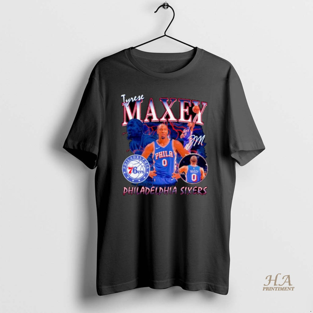 Official Tyrese Maxey Philadelphia 76ers Nba Player Collage Ornaments Shirt Hoodie Sweatshirt | PurePodTees.com
