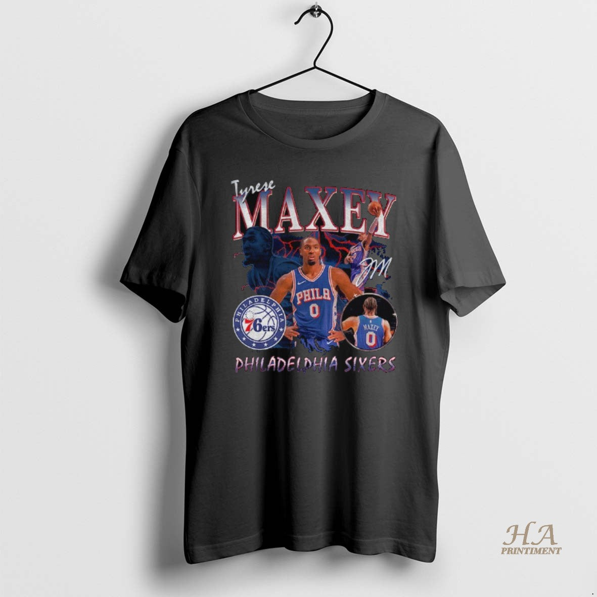 Official Tyrese Maxey Philadelphia 76ers Player Legacy Basketball Nba 2025 Graphic Shirt Hoodie Sweatshirt | PurePodTees.com