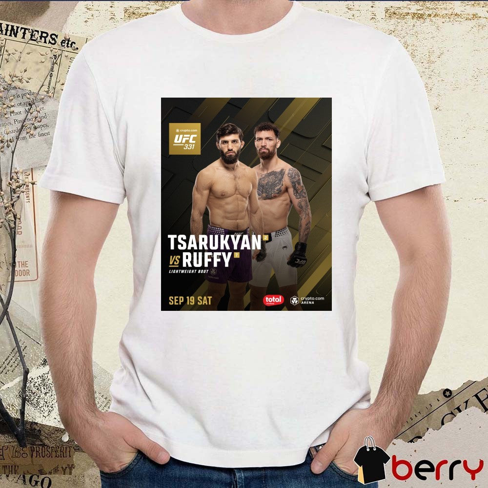 UFC 321 Tsarukyan Vs Ruffy Lightweight Bout September 19 2026 Poster t-shirt