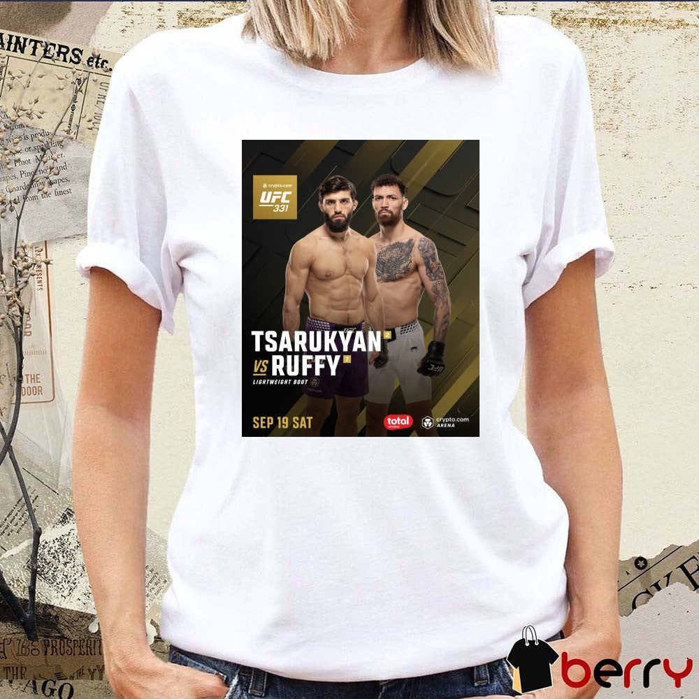 UFC 321 Tsarukyan Vs Ruffy Lightweight Bout September 19 2026 Poster t-shirt