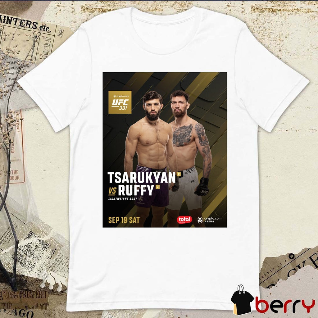 UFC 321 Tsarukyan Vs Ruffy Lightweight Bout September 19 2026 Poster t-shirt