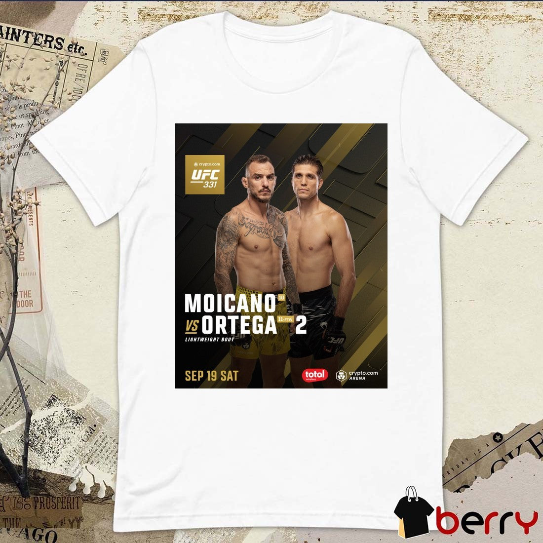 UFC 331 Moicano Vs Ortega Lightweight Bout September 19 2026 Poster t-shirt