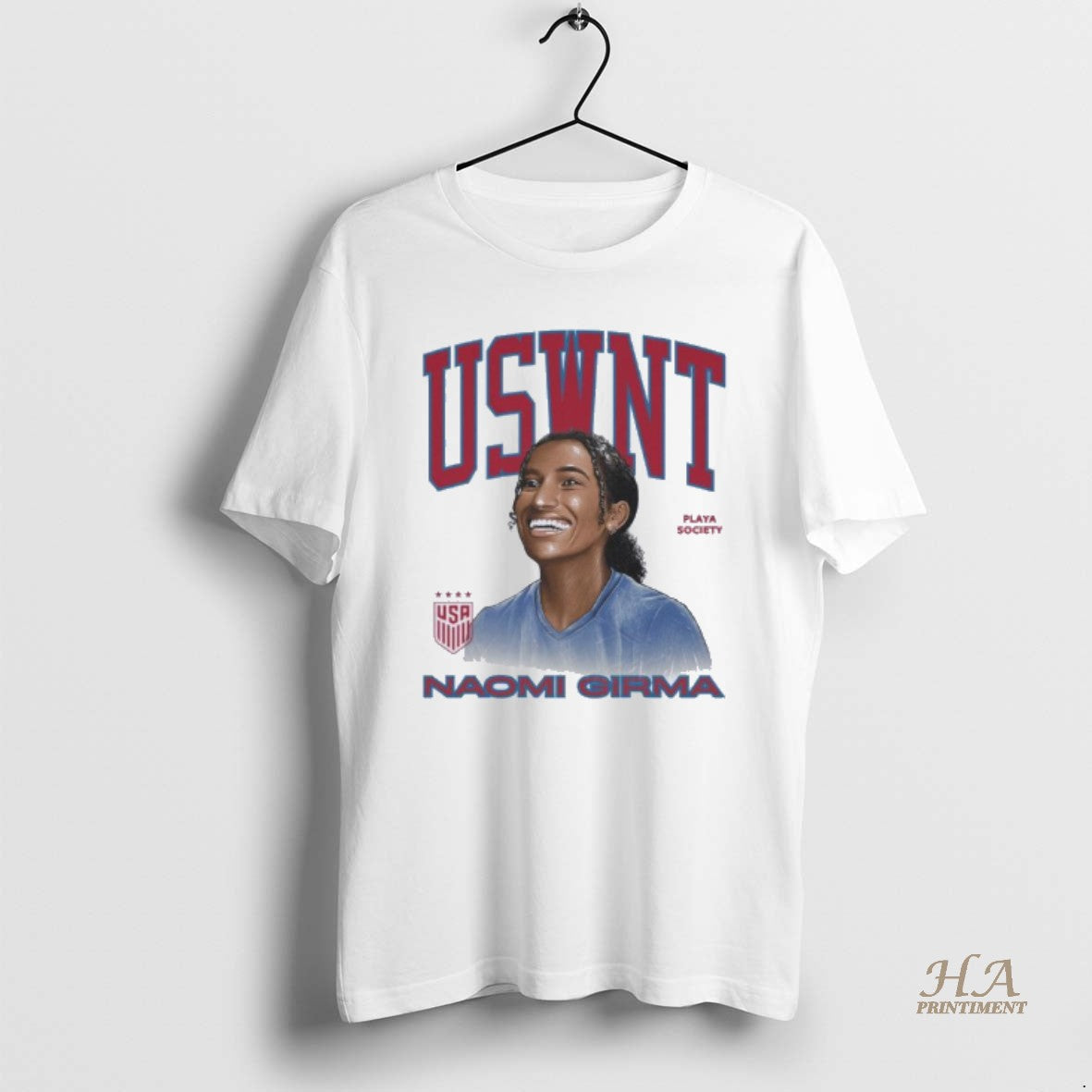 Official Uswnt Naomi Girma Player Shirt Hoodie Sweatshirt | PurePodTees.com