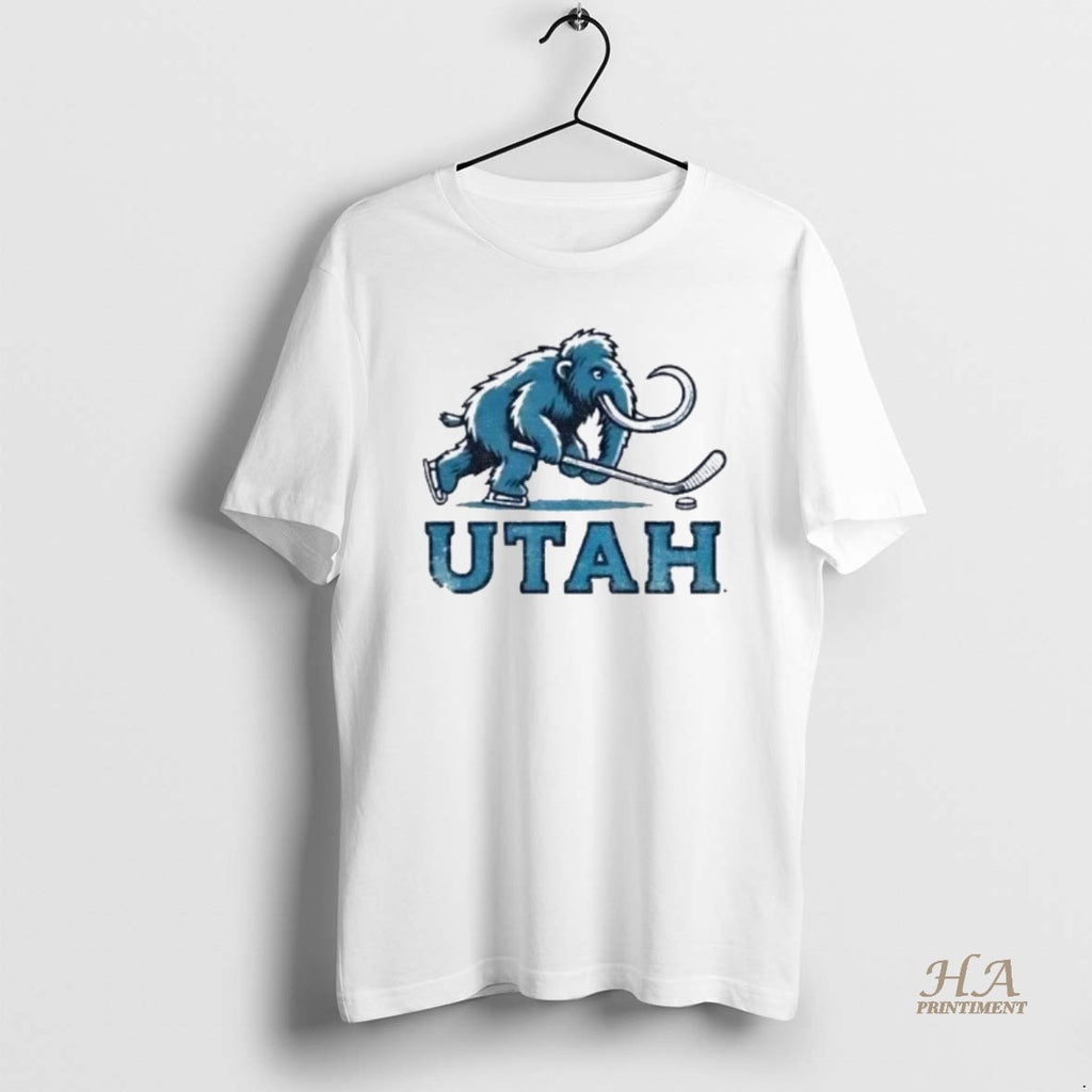 Official Utah Mammoth Hockey Nhl Mascot Logo Shirt Hoodie Sweatshirt | PurePodTees.com