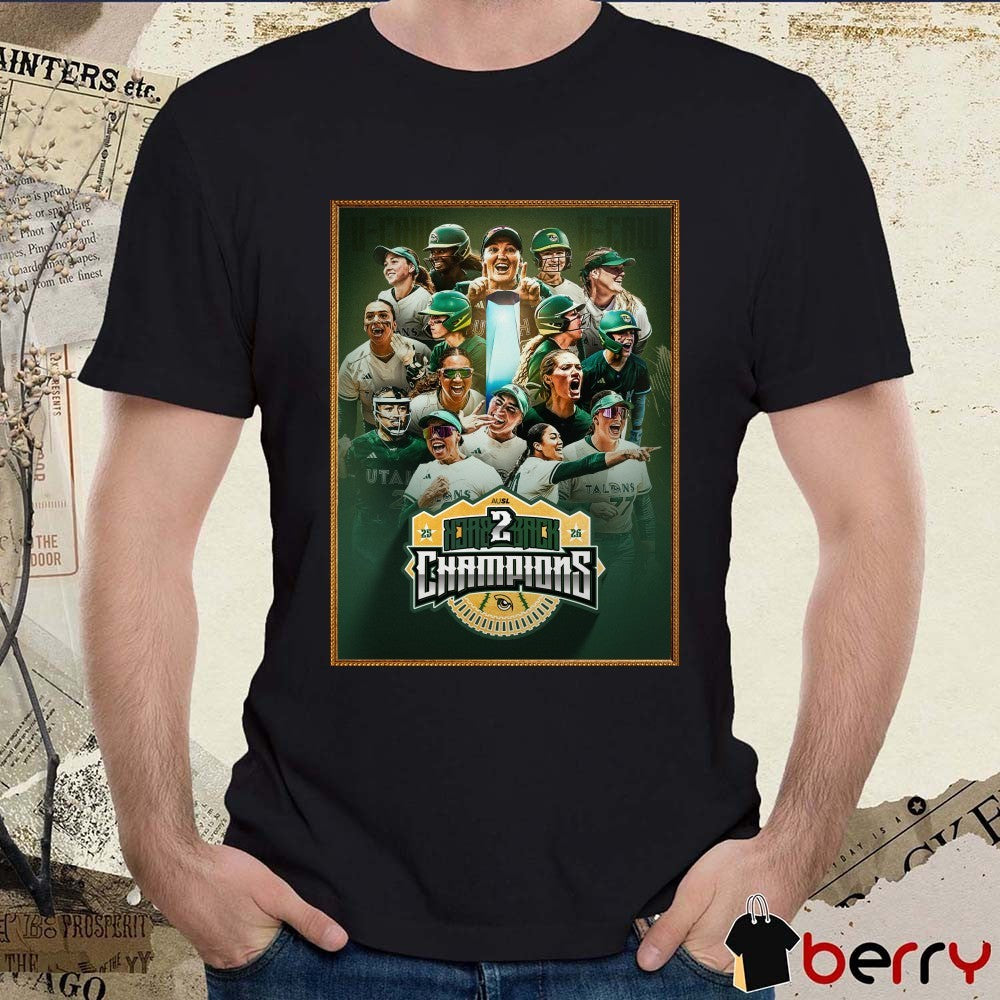 Utah Talons 2026 AUSL Back To Back Champions Poster t-shirt