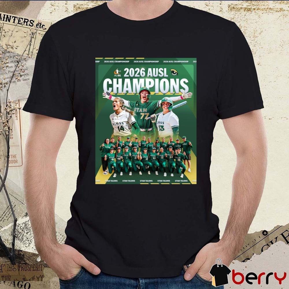 Utah Talons Second-straight AUSL Championship 2026 Back-to-back Champions Poster t-shirt