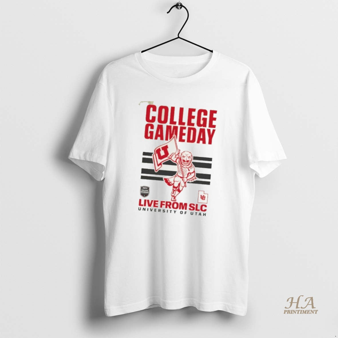 Official Utah Utes Football College Gameday Live From Slc Mascot Shirt Hoodie Sweatshirt | PurePodTees.com