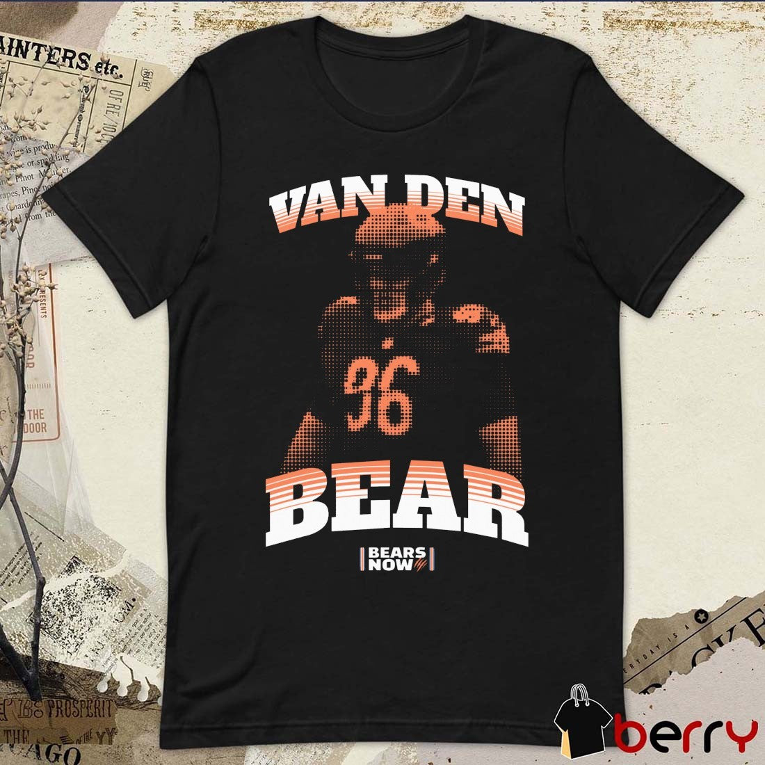 Van Den Bear from Bears Now Football Graphic t-shirt