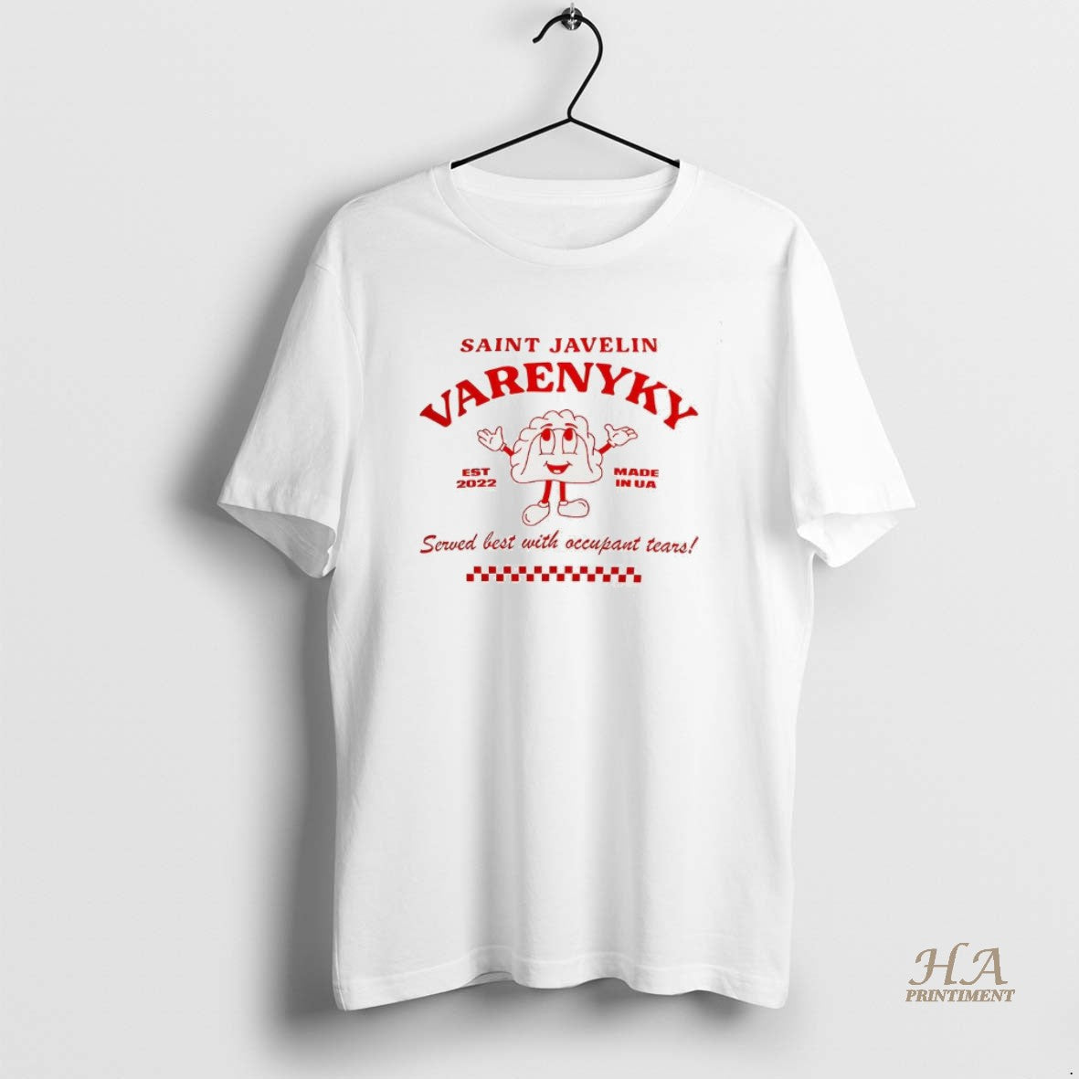 Official Varenyky Saint Javelin Est 2022 Made In Ua Served Best With Occupant Tears Shirt Hoodie Sweatshirt | PurePodTees.com