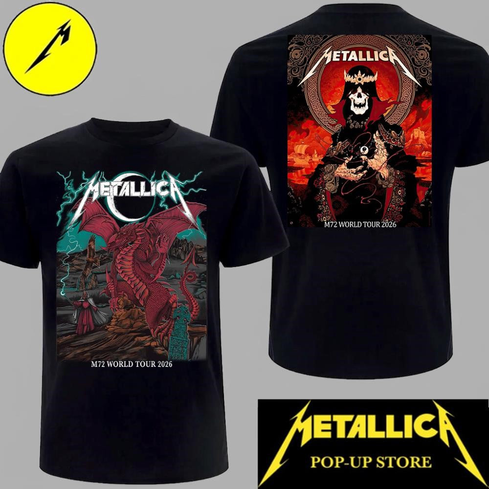 Vintage Style Metallica Dragon Poster Shirt Cardiff 2026
