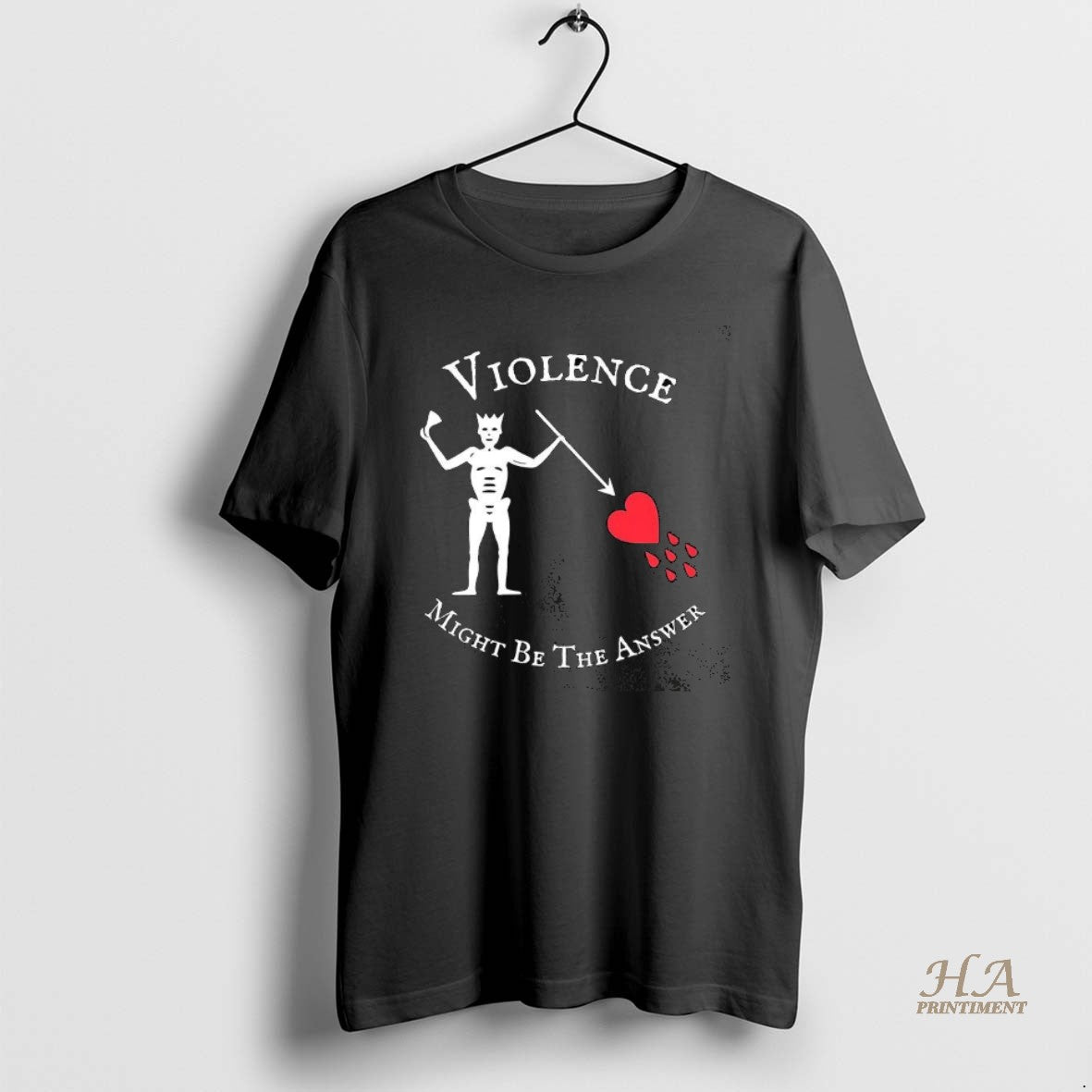 Official Violence Might Be The Answer Blackbeard Pirate Flag Shirt Hoodie Sweatshirt | PurePodTees.com