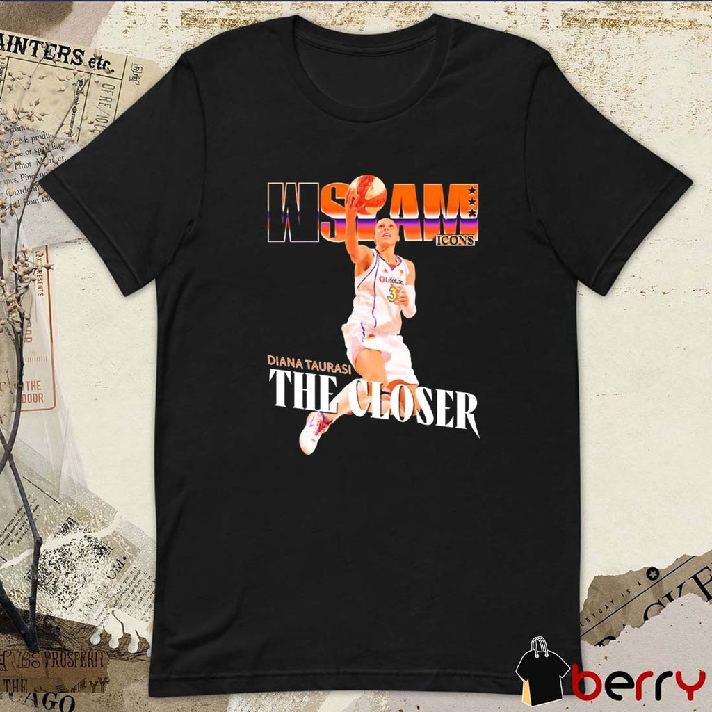 WSLAM Court Origins Cover Diana Taurasi The Closer Mercury Icons t-shirt