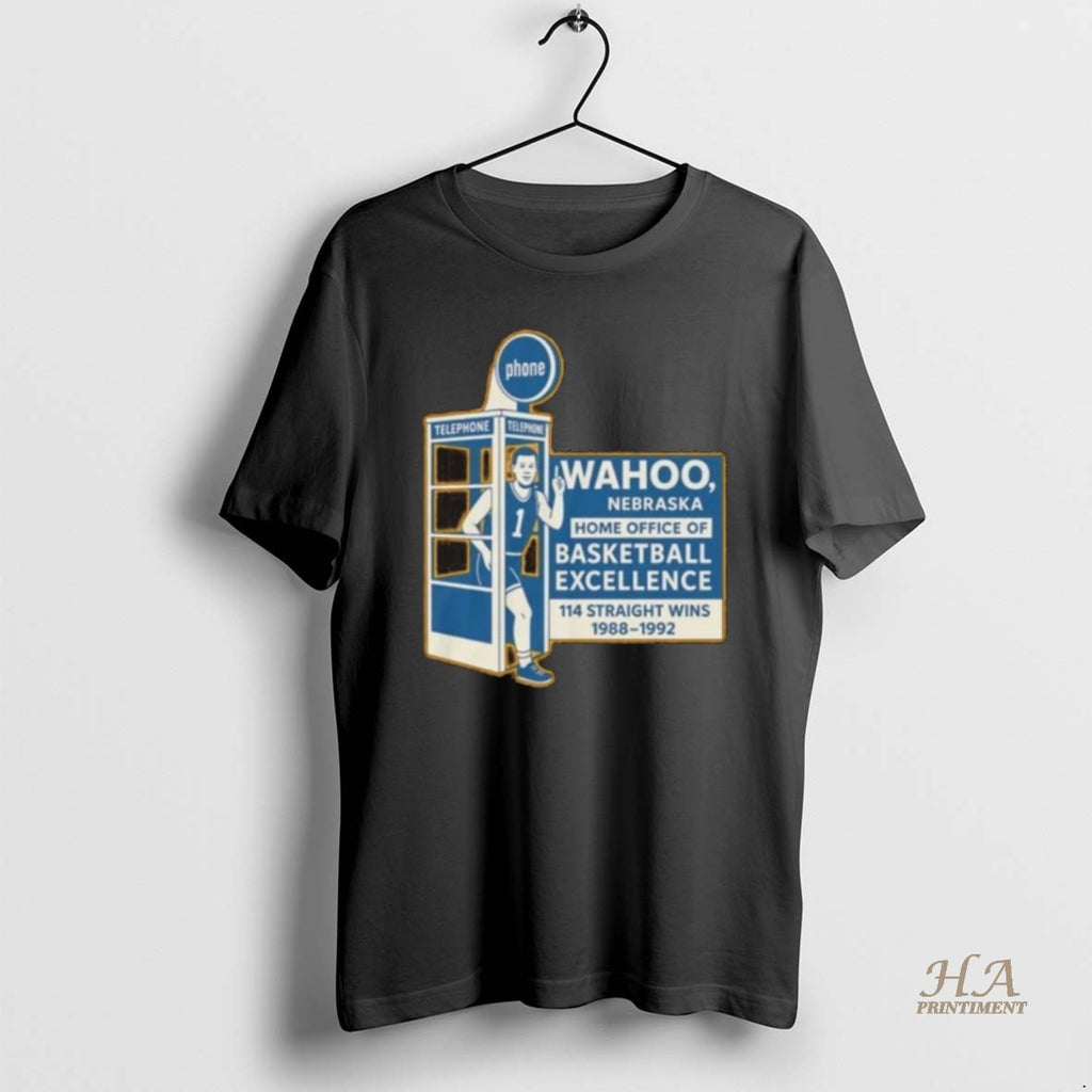 Official Wahoo Nebraska Home Office Of Basketball Excellence 114 Straight Wins 1988 1992 Shirt Hoodie Sweatshirt